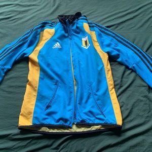 Olympic Bahamas jacket size XL zip up blue and yellow
